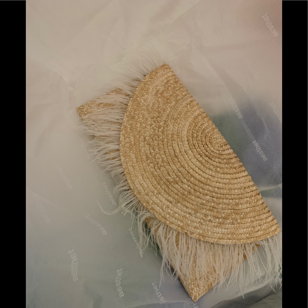 Brand New Rare Hand Made Straw Purse From Greece